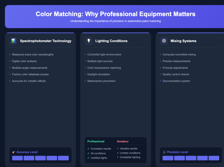 Computerized color matching for automotive paint