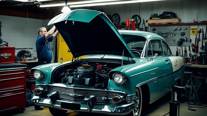 Classic car restoration preserving automotive history