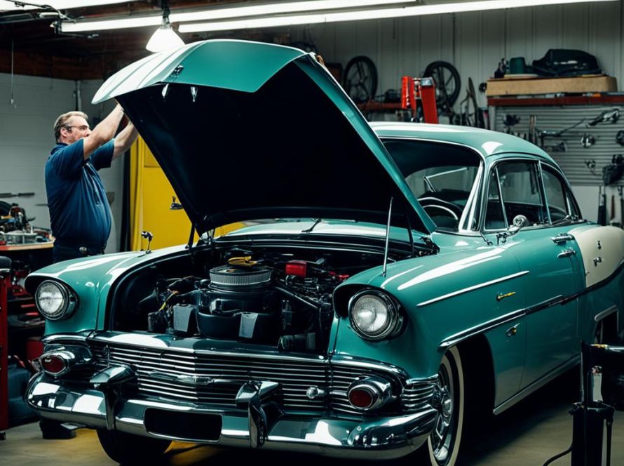 Classic car restoration preserving automotive history