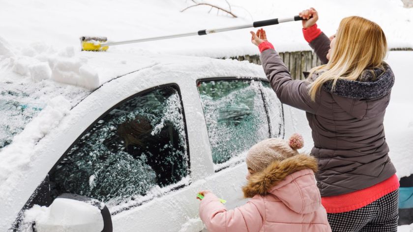 Winter car care protecting vehicle from salt and snow damage
